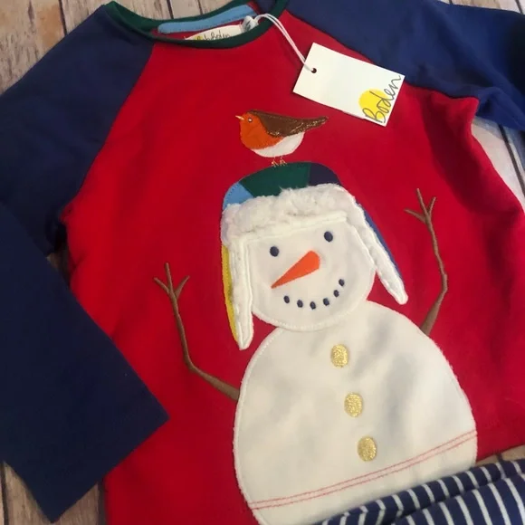 Mini Boden snowman outfit
